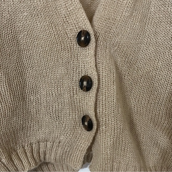 Wooden Ships Paola Buendia Cardigan Tan/Cream Size XS - Picture 4 of 6